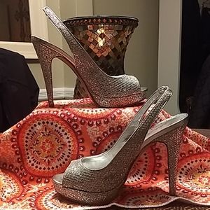 LuLu Townsend silver sling backs